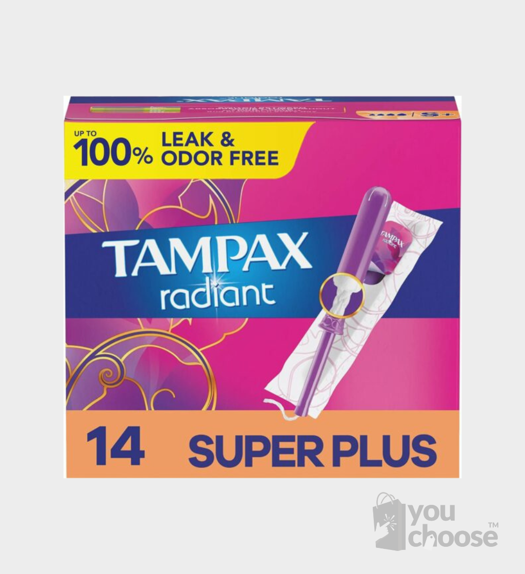 Tampax Radiant Tampons, Super Plus Absorbency - Image 1