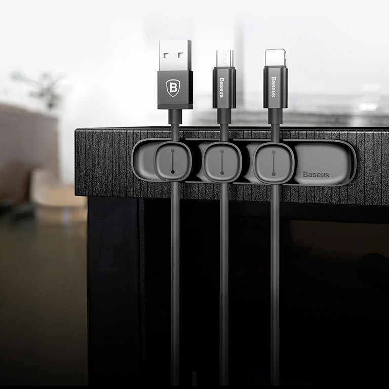 Baseus Peas Cable Clip Black – ACWDJ-01 - Image 2