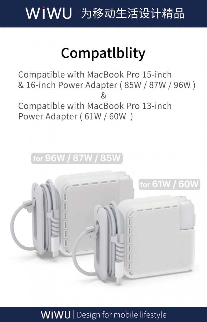 WIWU Power Adapter Case With Cord Winder & Cable Protector - Image 3