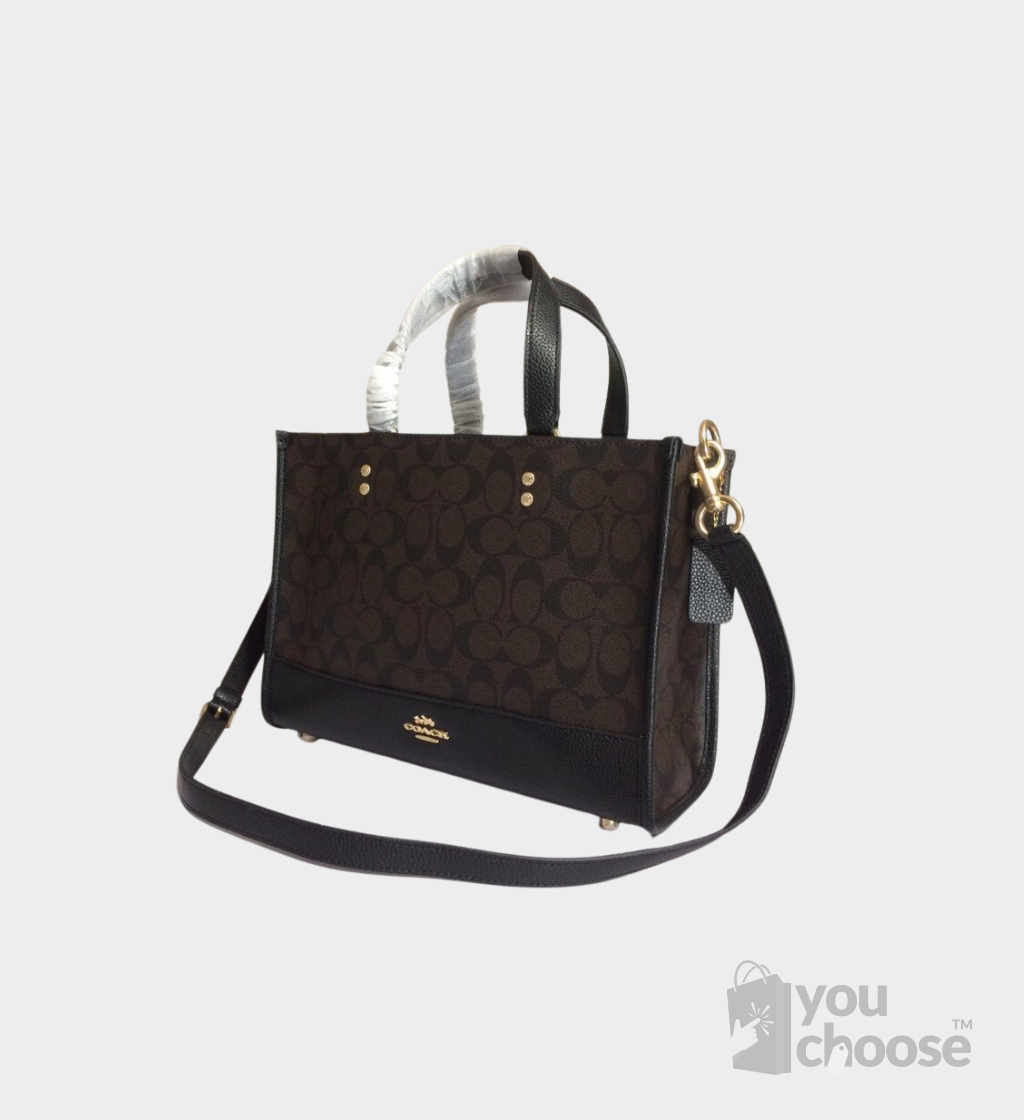 original Coach 1955 pure authentic ladies classic logo canvas DEMPSEY CARRYALL Tote bag - Image 2