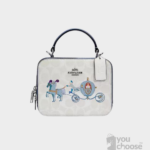 DISNEY X COACH BOX CROSSBODY IN SIGNATURE CANVAS WITH CINDERELLA (COACH C1426)
