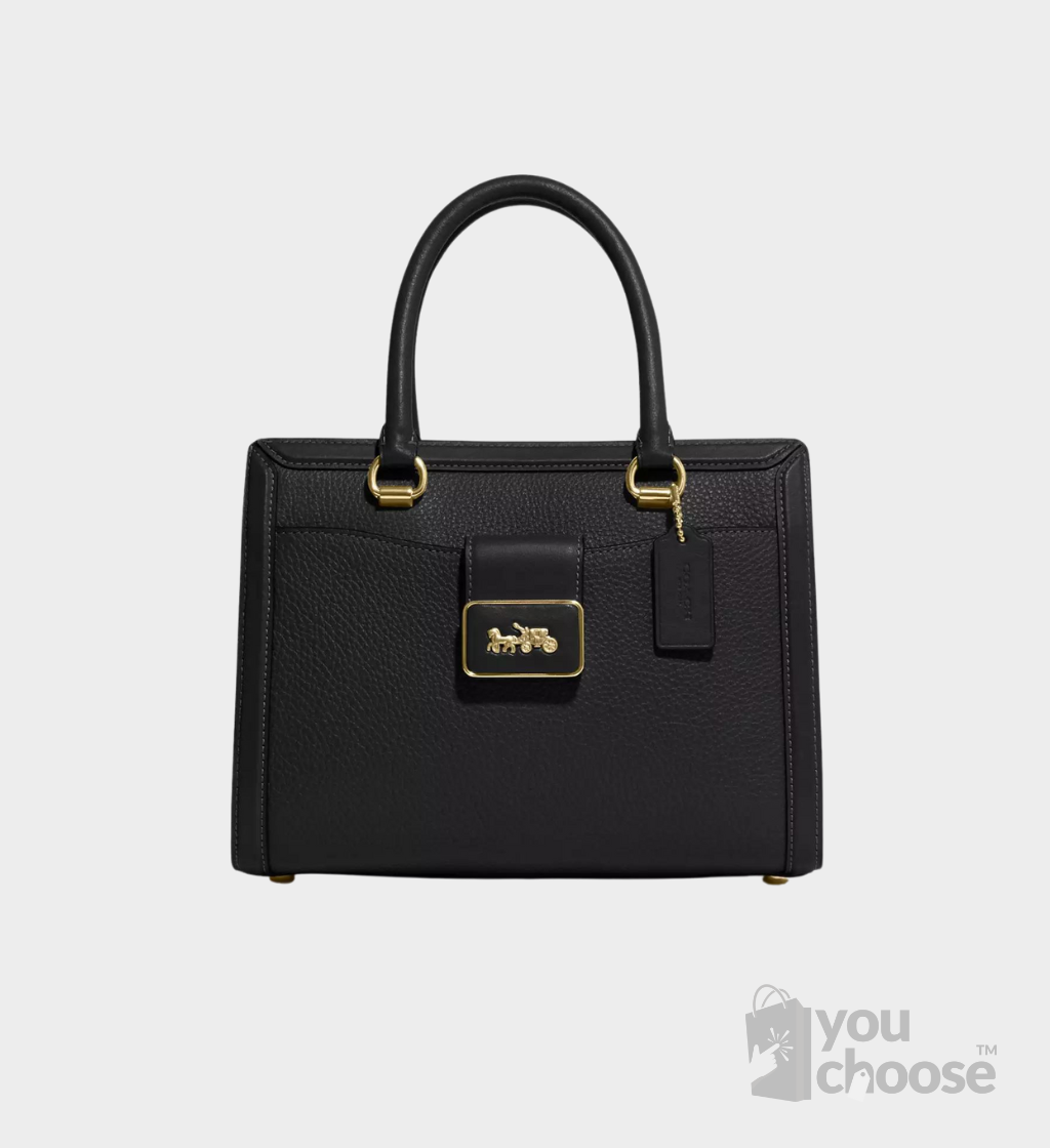 COACH GRACE CARRYALL BLACK/Gold HANDBAG CC141 NWT - Image 1
