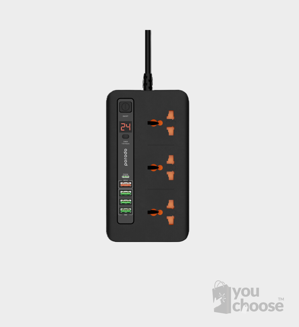 Porodo Multi Port Extension Cord 3M - Image 2