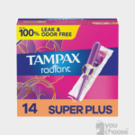 Tampax Radiant Tampons, Super Plus Absorbency
