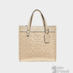 COACH Field Tote 22 In Signature Leather Satchel ~NWT~ C4829 Ivory